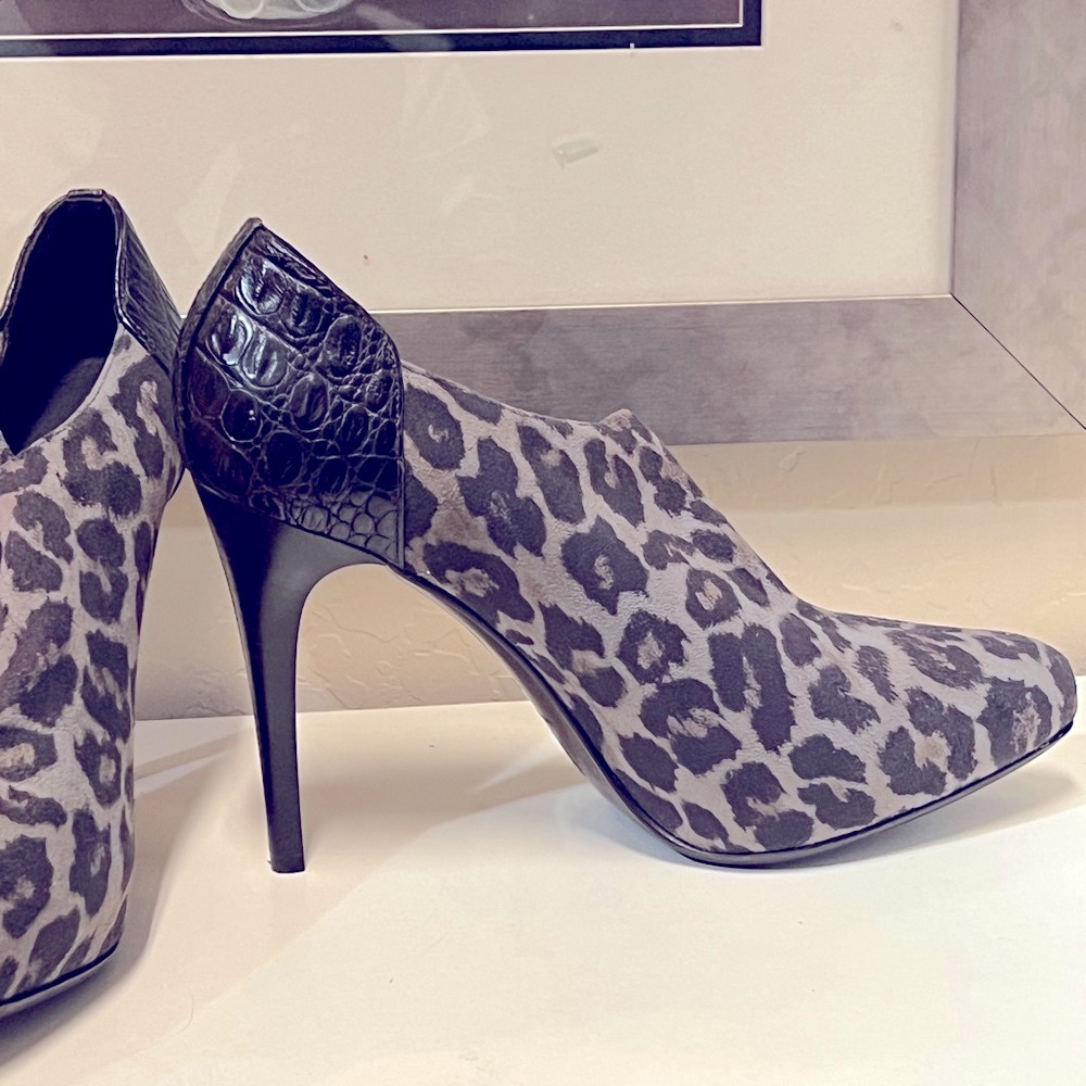 Donald J Pliner Couture Panther Suede Booties